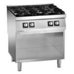 Four Burner Gas Range on Cabinet