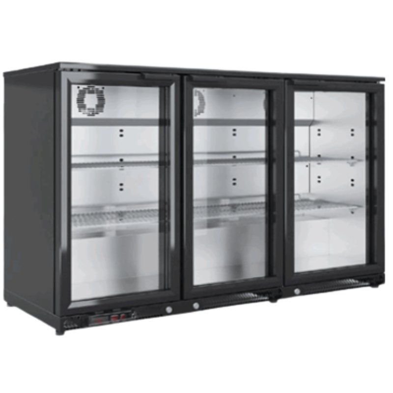 Three-Door-Bottle-Cooler-Black