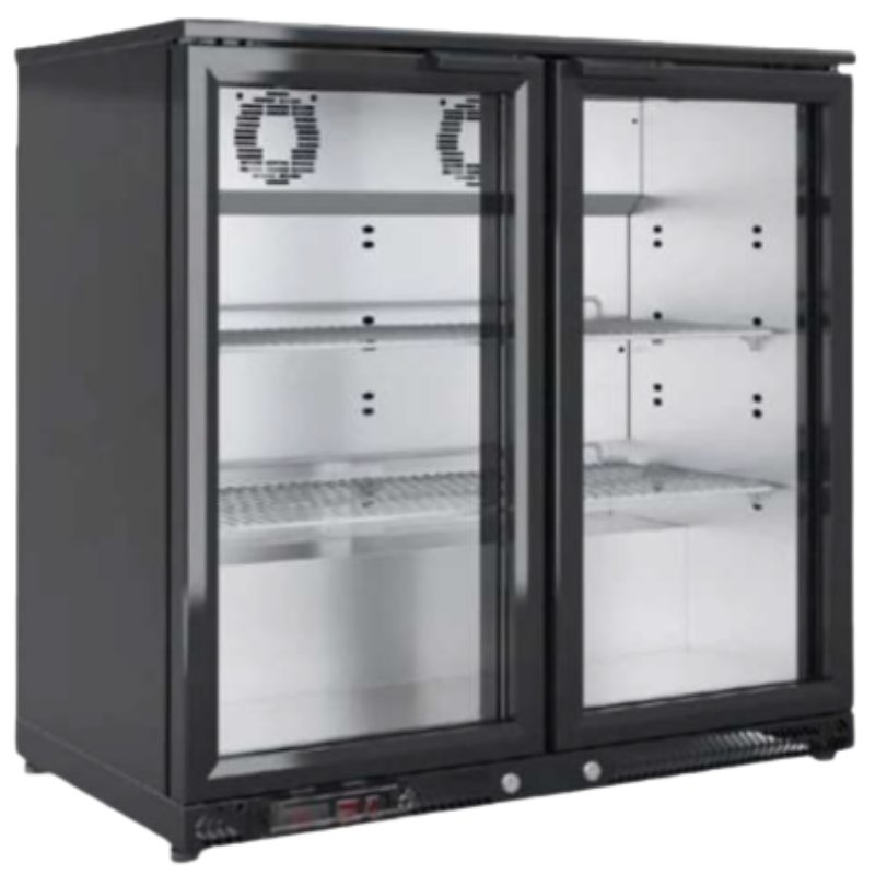 Two-Door-Bottle-Cooler-Black